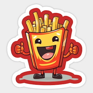 kawaii french fries T-Shirt cute potatofood Sticker